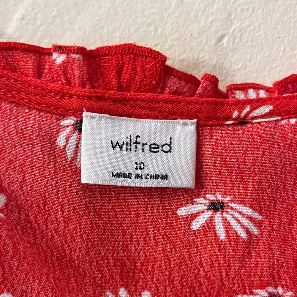 Aritzia Wilfred Red Floral Midi Dress - Picture 3 of 10